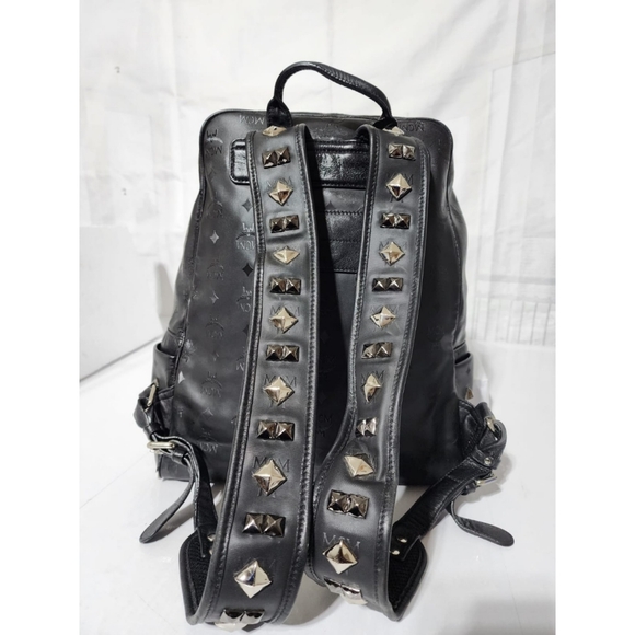 MCM Honshu Tantris Studded Backpack Black - Picture 7 of 16